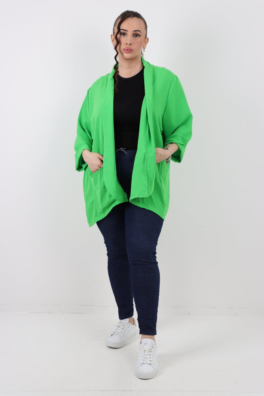 3/4 Sleeve Open Front Lightweight Cardigan - Lashra Fashion