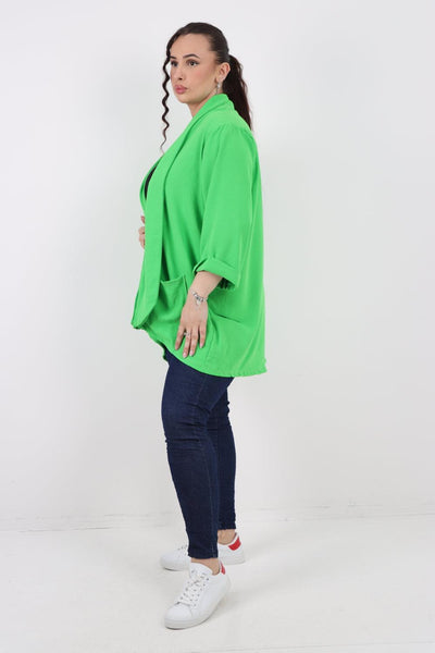 3/4 Sleeve Open Front Lightweight Cardigan - Lashra Fashion