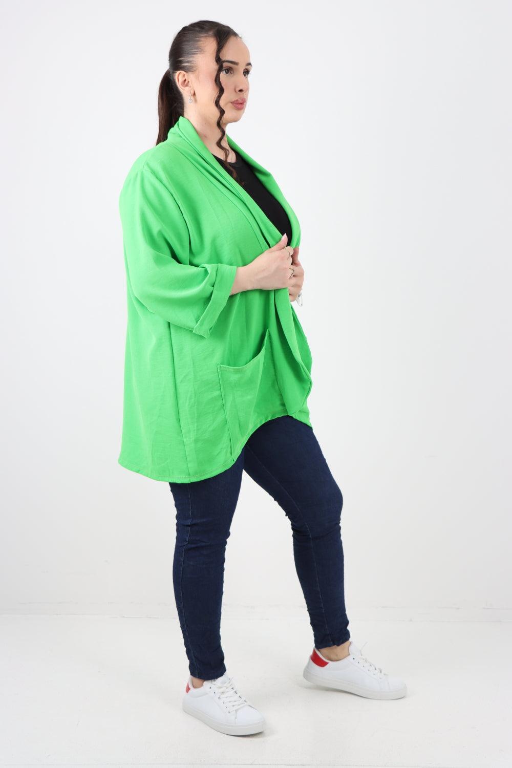 3/4 Sleeve Open Front Lightweight Cardigan - Lashra Fashion