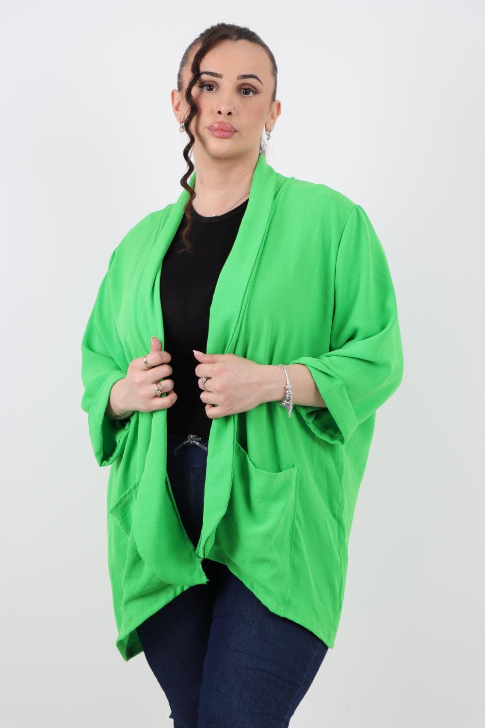 3/4 Sleeve Open Front Lightweight Cardigan - Lashra Fashion