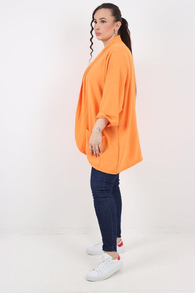 3/4 Sleeve Open Front Lightweight Cardigan - Lashra Fashion