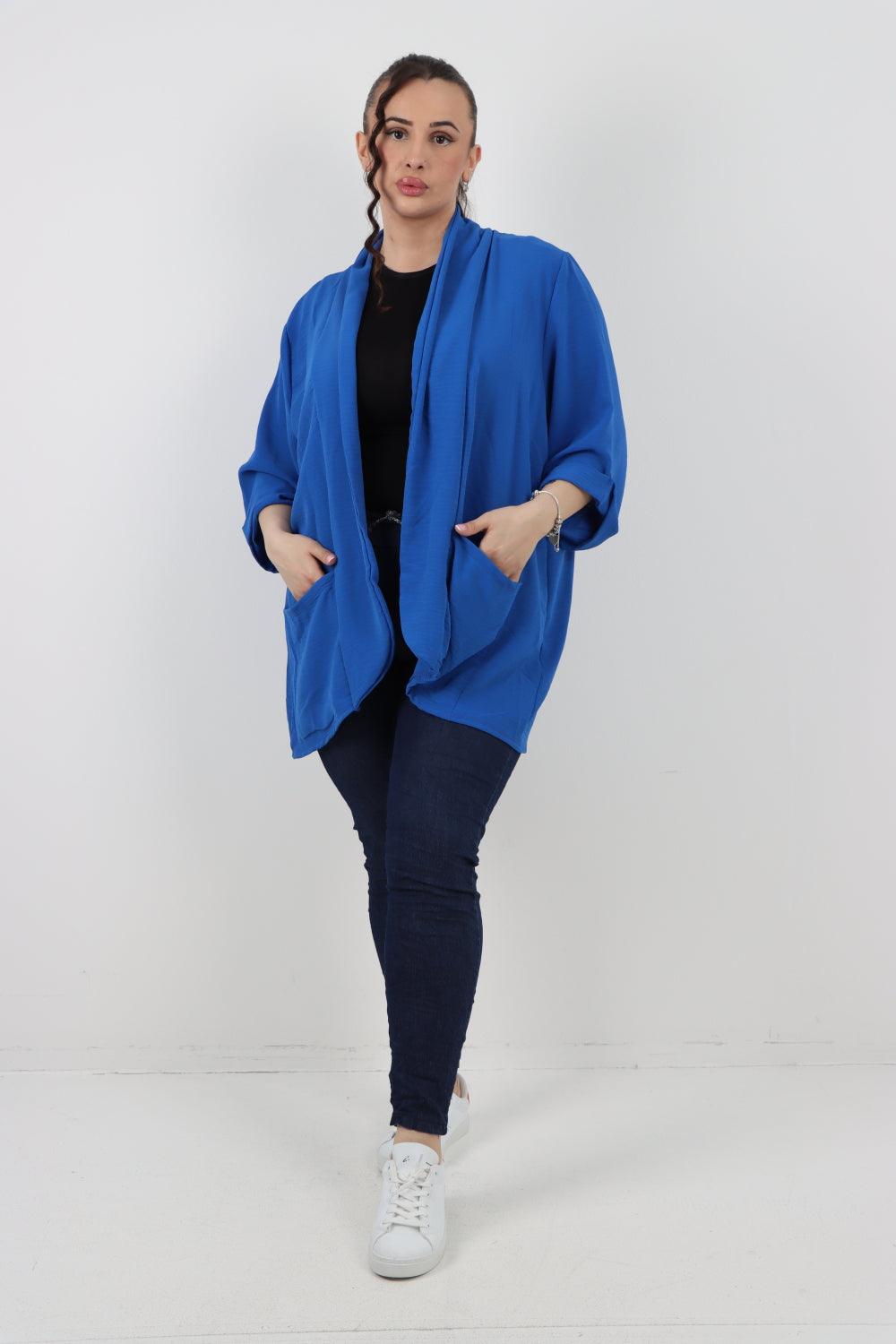 3/4 Sleeve Open Front Lightweight Cardigan - Lashra Fashion