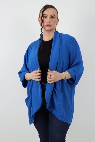 3/4 Sleeve Open Front Lightweight Cardigan - Lashra Fashion