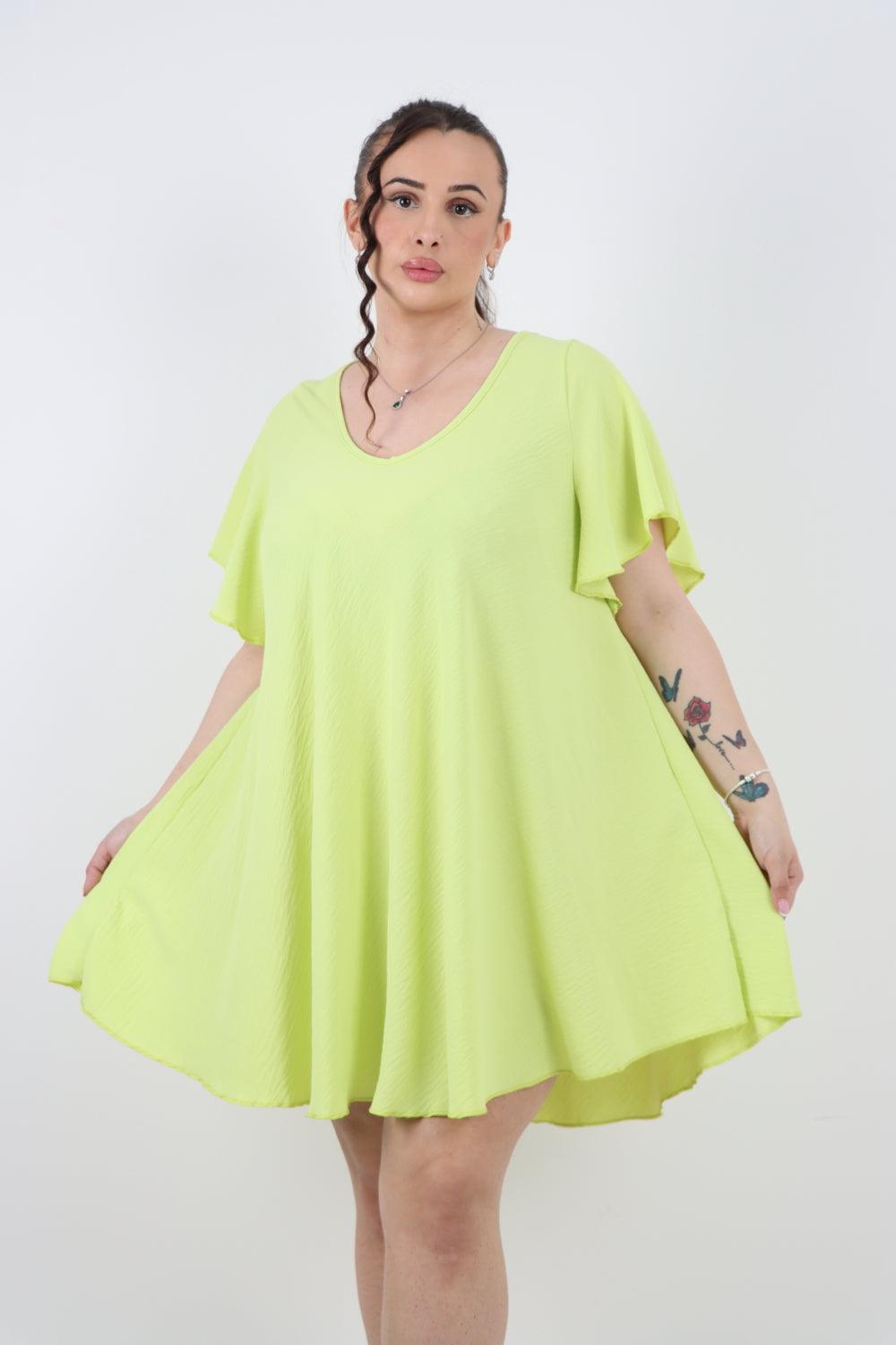 Plain Short Sleeve Mini Dress - Lashra Fashion