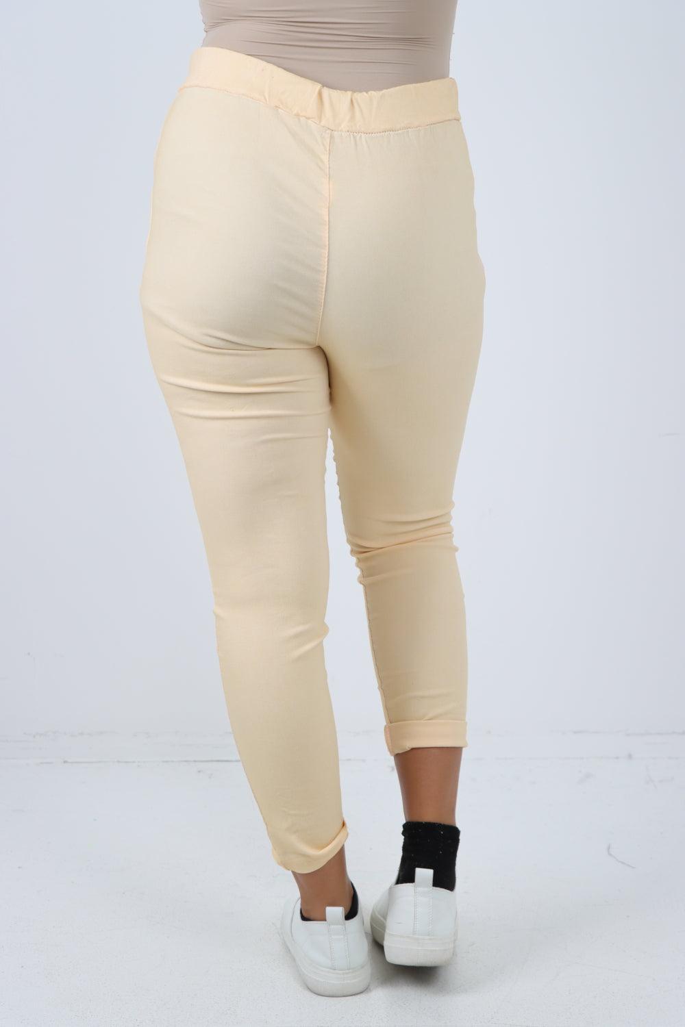 Plain Magic Drawstring Comfort Joggers - Lashra Fashion