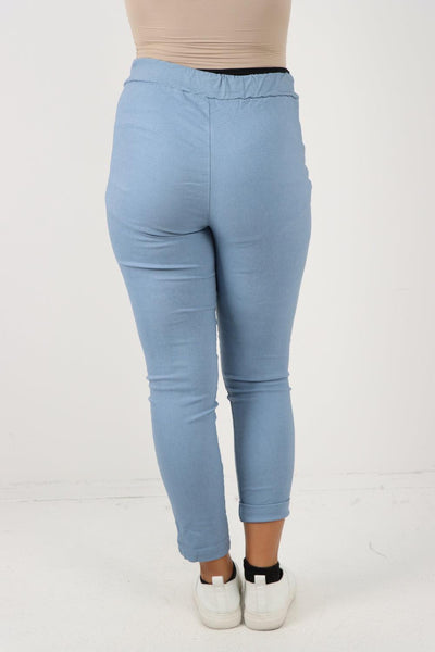 Plain Magic Drawstring Comfort Joggers - Lashra Fashion