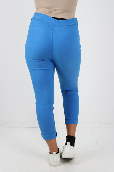 Plain Magic Drawstring Comfort Joggers - Lashra Fashion