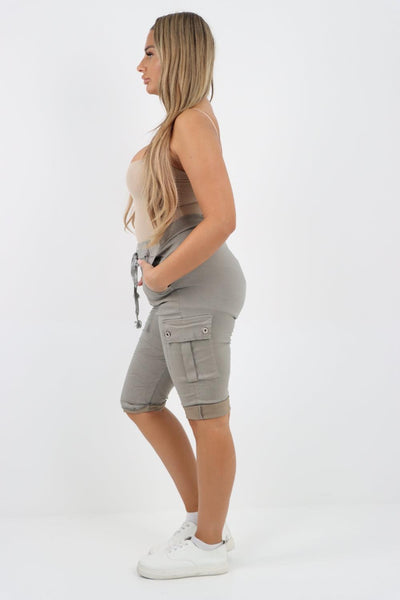 Cargo Pockets Drawstring Magic Shorts - Lashra Fashion