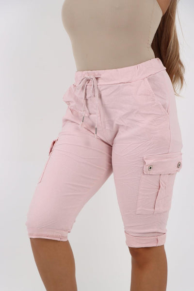 Cargo Pockets Drawstring Magic Shorts - Lashra Fashion