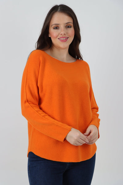 Basic Plain Knitted Jumper Top