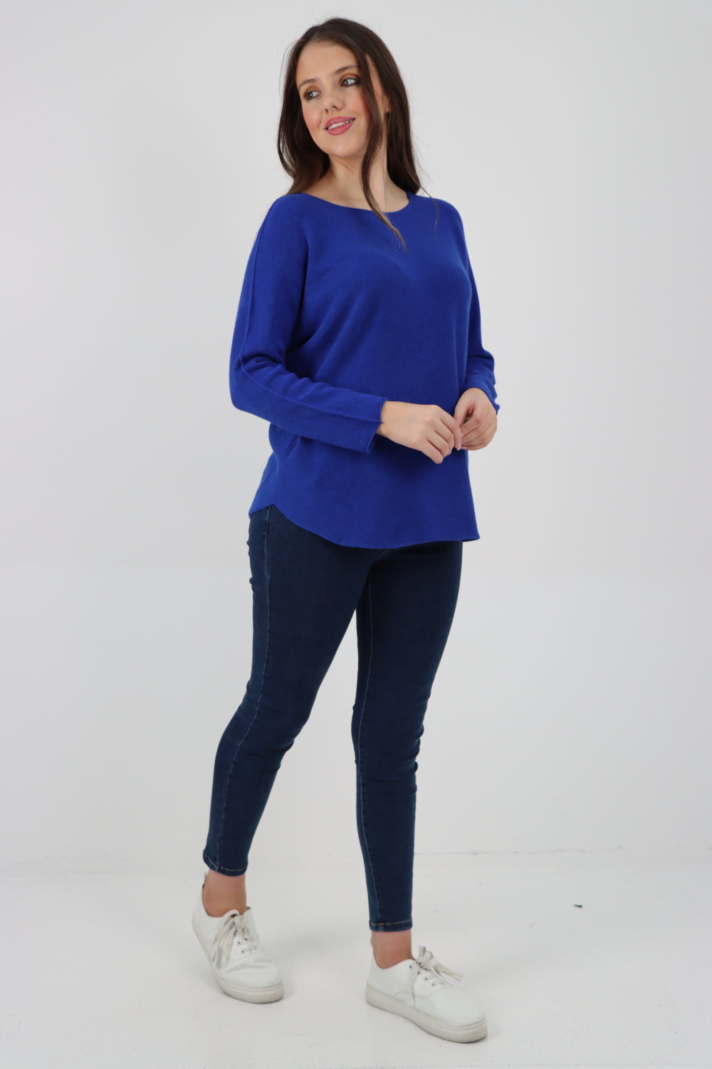 Basic Plain Knitted Jumper Top