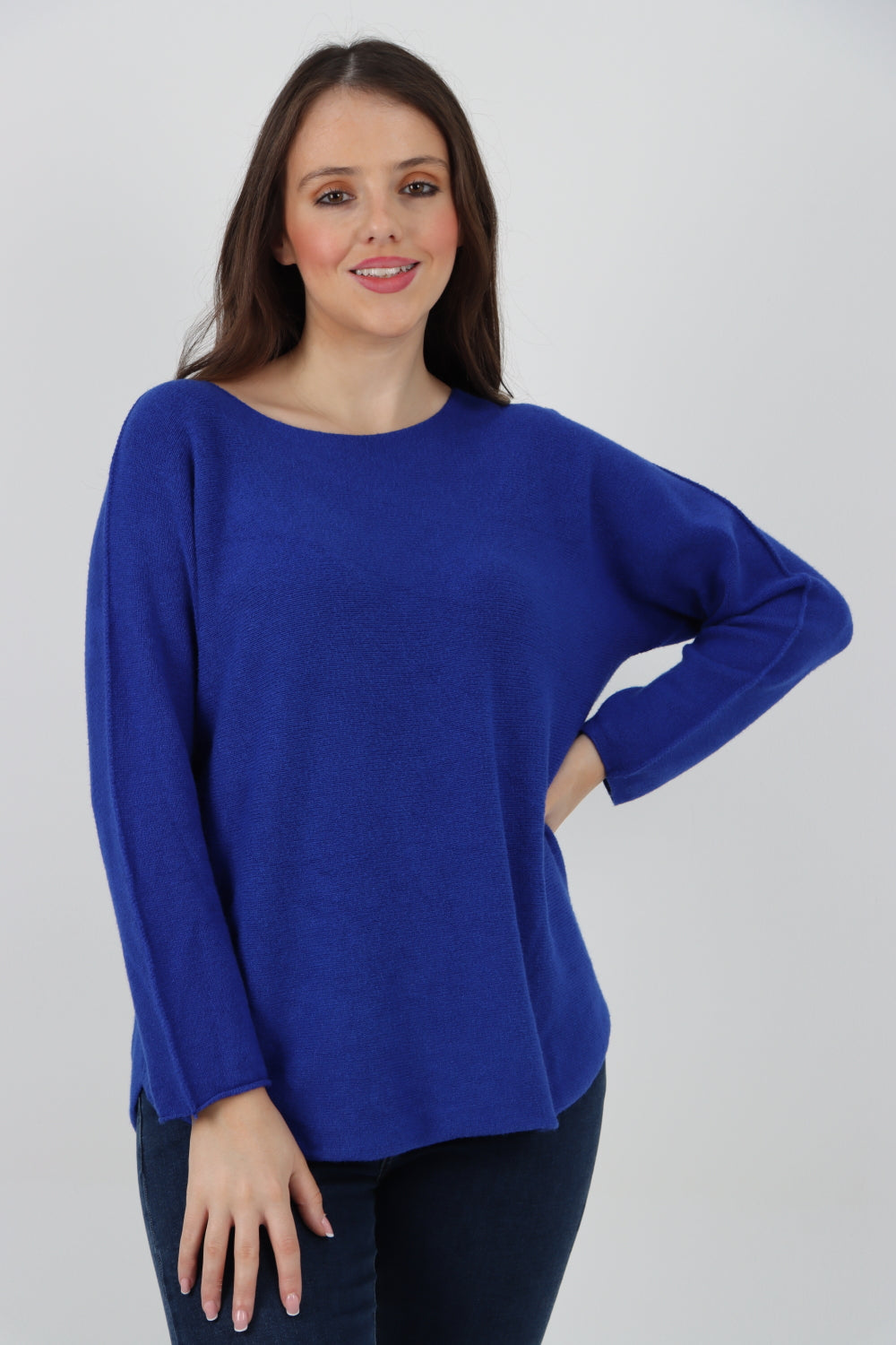 Basic Plain Knitted Jumper Top