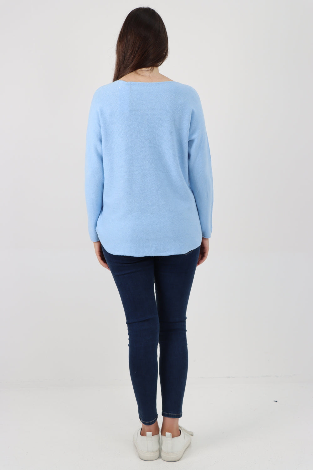 Basic Plain Knitted Jumper Top