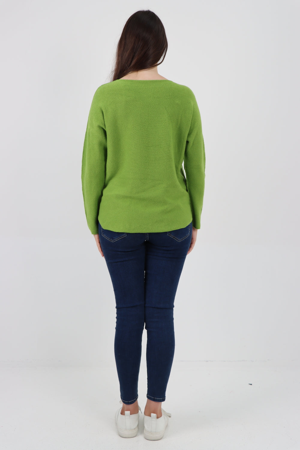 Basic Plain Knitted Jumper Top