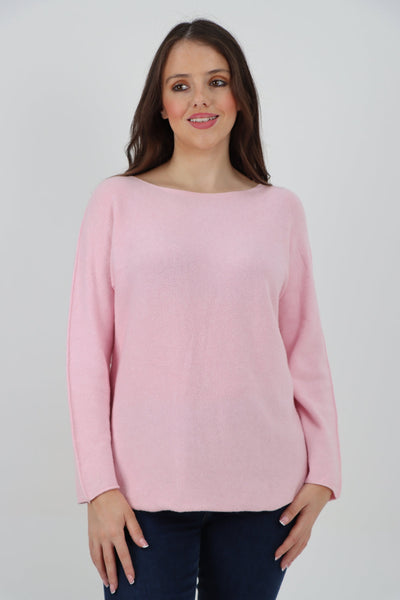 Basic Plain Knitted Jumper Top