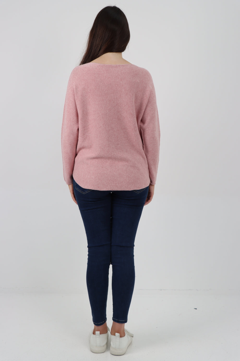 Basic Plain Knitted Jumper Top