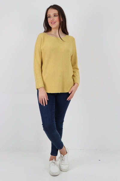 Basic Plain Knitted Jumper Top