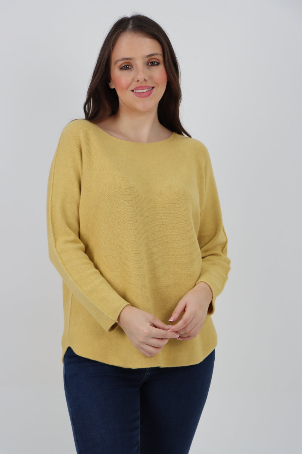 Basic Plain Knitted Jumper Top