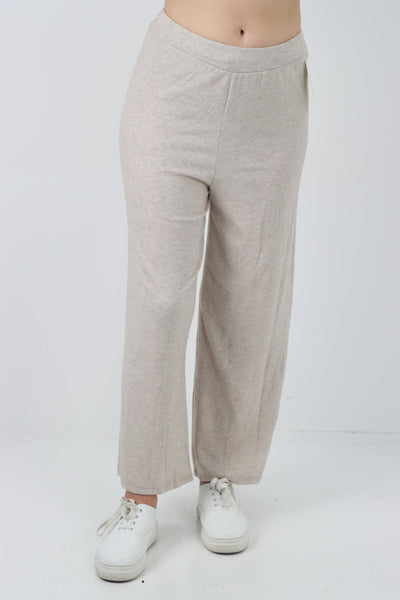 Plain Long Sleeve Top & Trouser Soft Knit Co - Ord Set