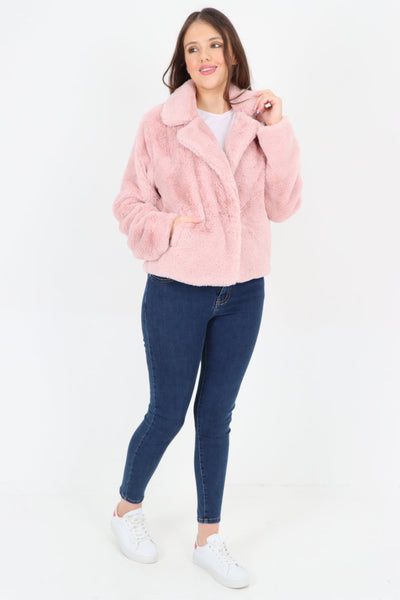 Faux Fur Long sleeve Short Coat