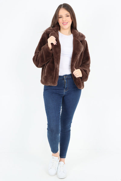 Faux Fur Long sleeve Short Coat