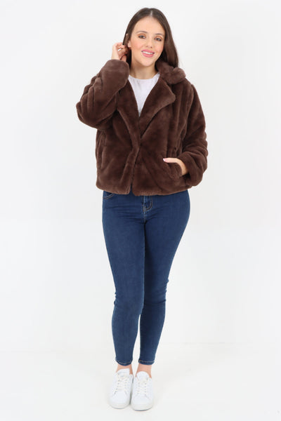 Faux Fur Long sleeve Short Coat