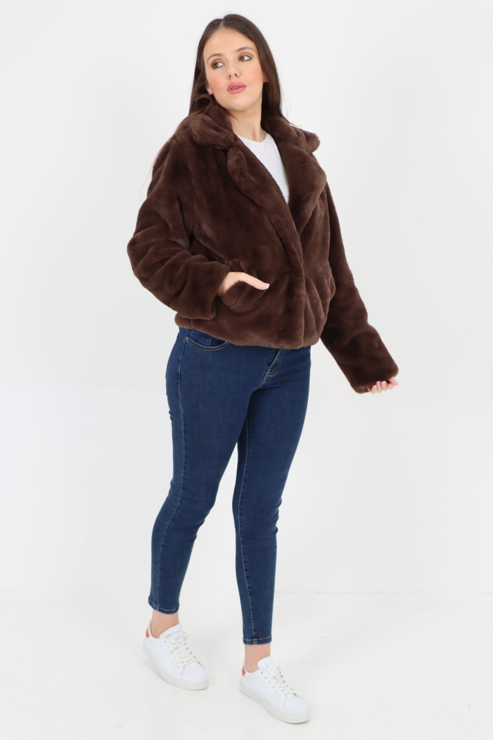 Faux Fur Long sleeve Short Coat