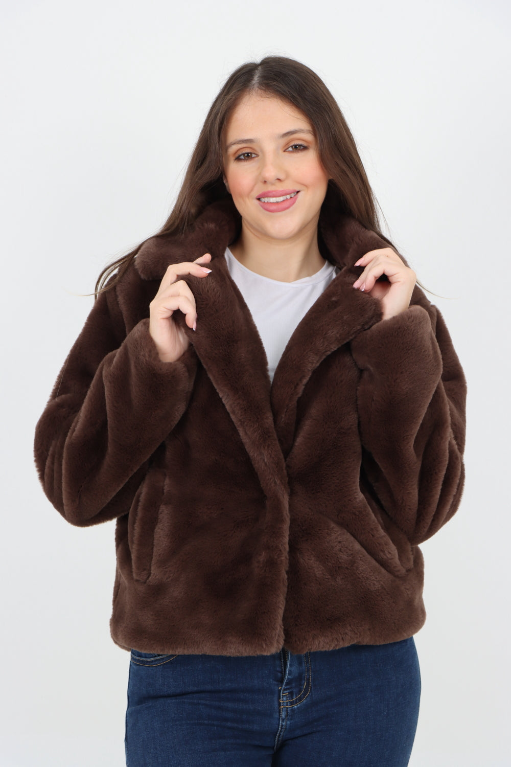 Faux Fur Long sleeve Short Coat