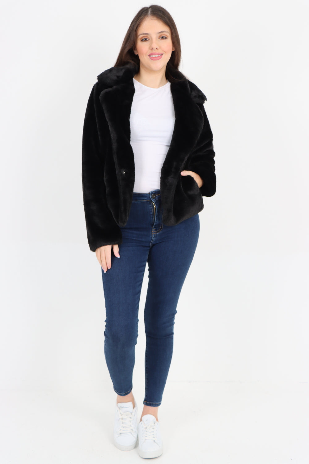 Faux Fur Long sleeve Short Coat