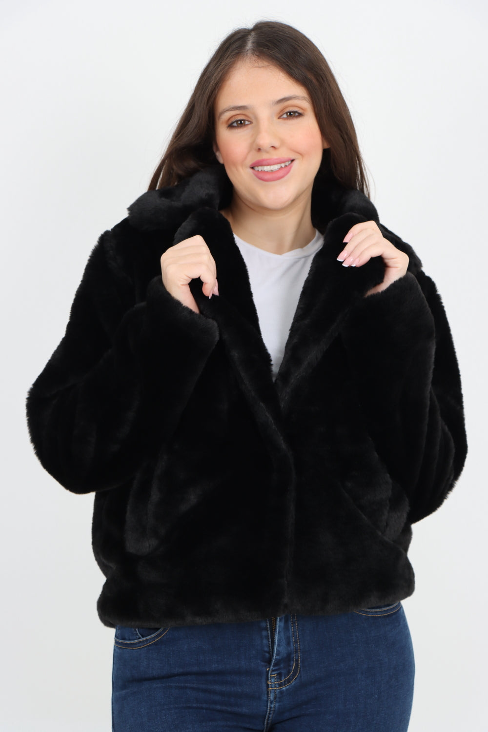 Faux Fur Long sleeve Short Coat