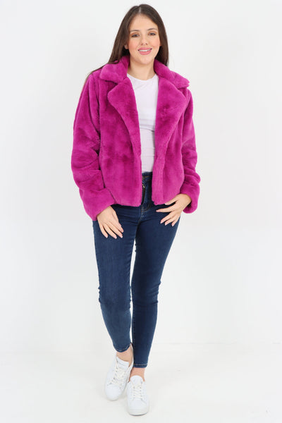 Faux Fur Long sleeve Short Coat