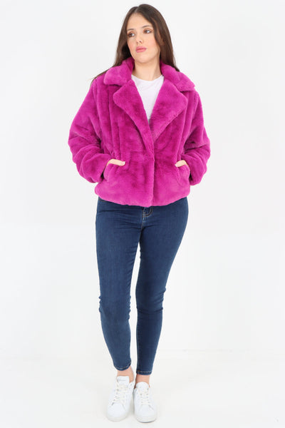 Faux Fur Long sleeve Short Coat