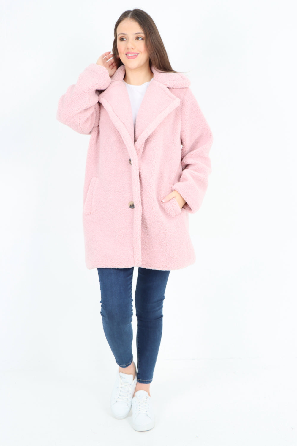 Front Pocket Borge Mid Length Coat