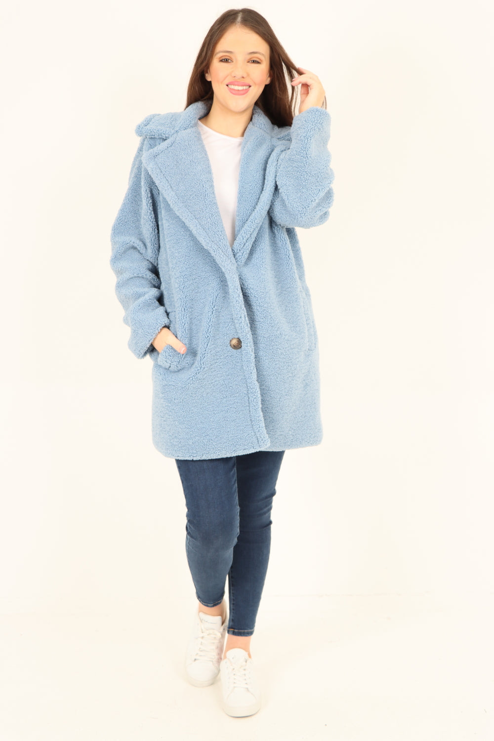 Front Pocket Borge Mid Length Coat