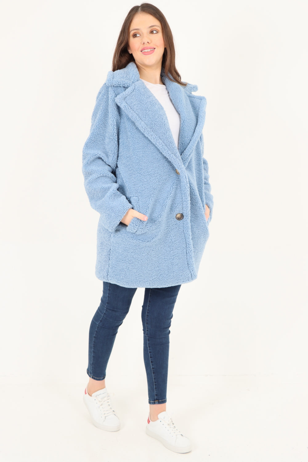 Front Pocket Borge Mid Length Coat