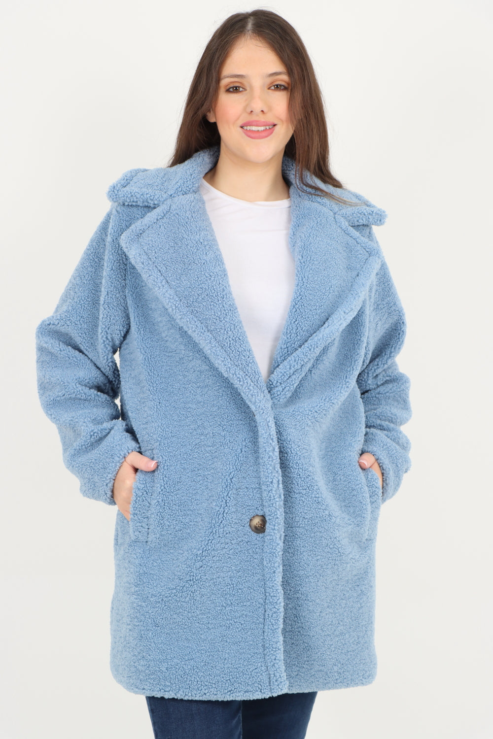 Front Pocket Borge Mid Length Coat