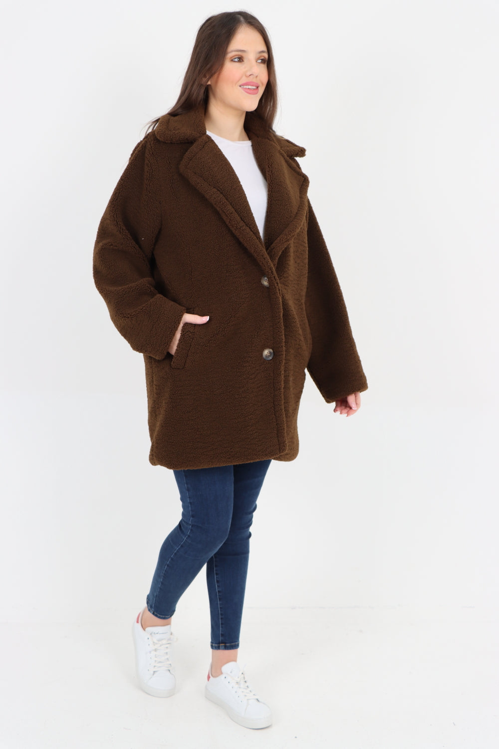 Front Pocket Borge Mid Length Coat