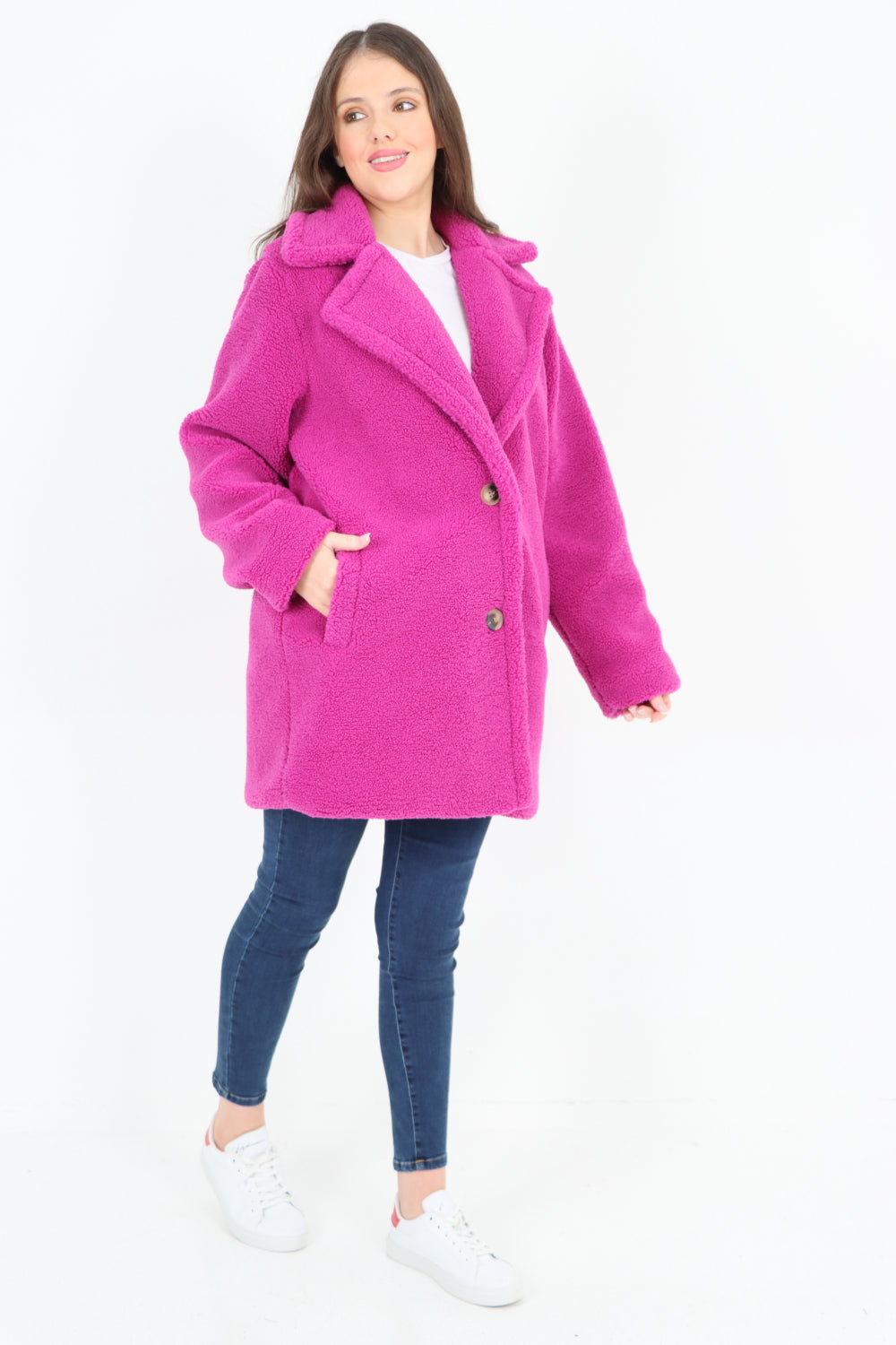 Front Pocket Borge Mid Length Coat