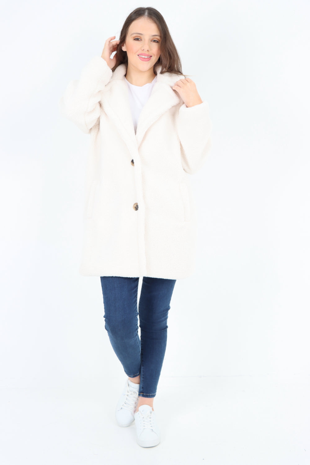 Front Pocket Borge Mid Length Coat