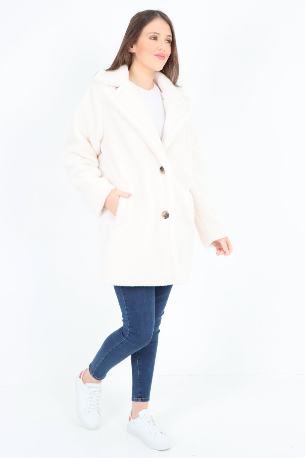 Front Pocket Borge Mid Length Coat