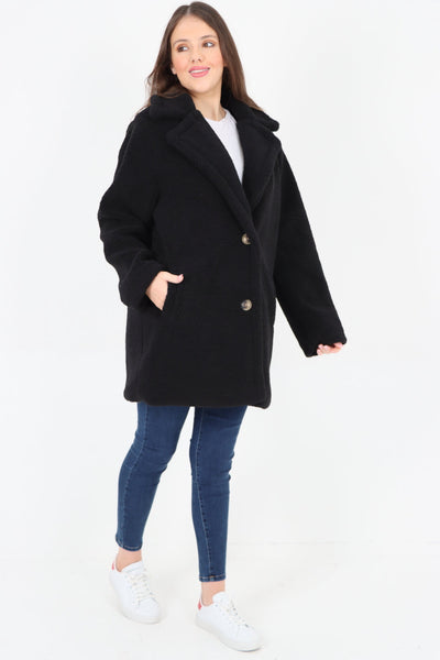 Front Pocket Borge Mid Length Coat