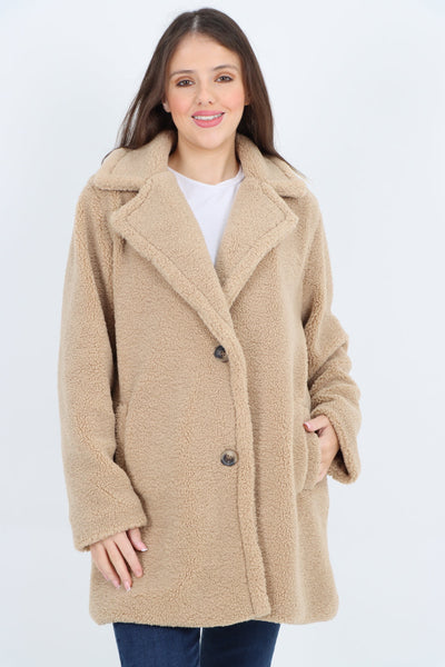 Front Pocket Borge Mid Length Coat