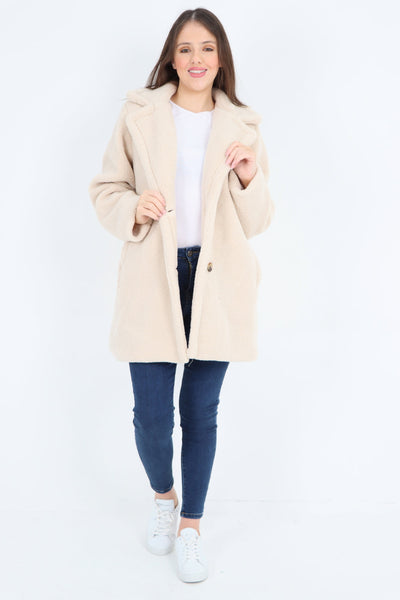 Front Pocket Borge Mid Length Coat