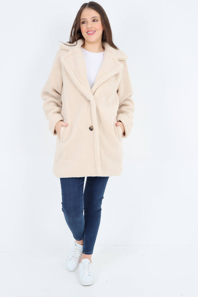 Front Pocket Borge Mid Length Coat