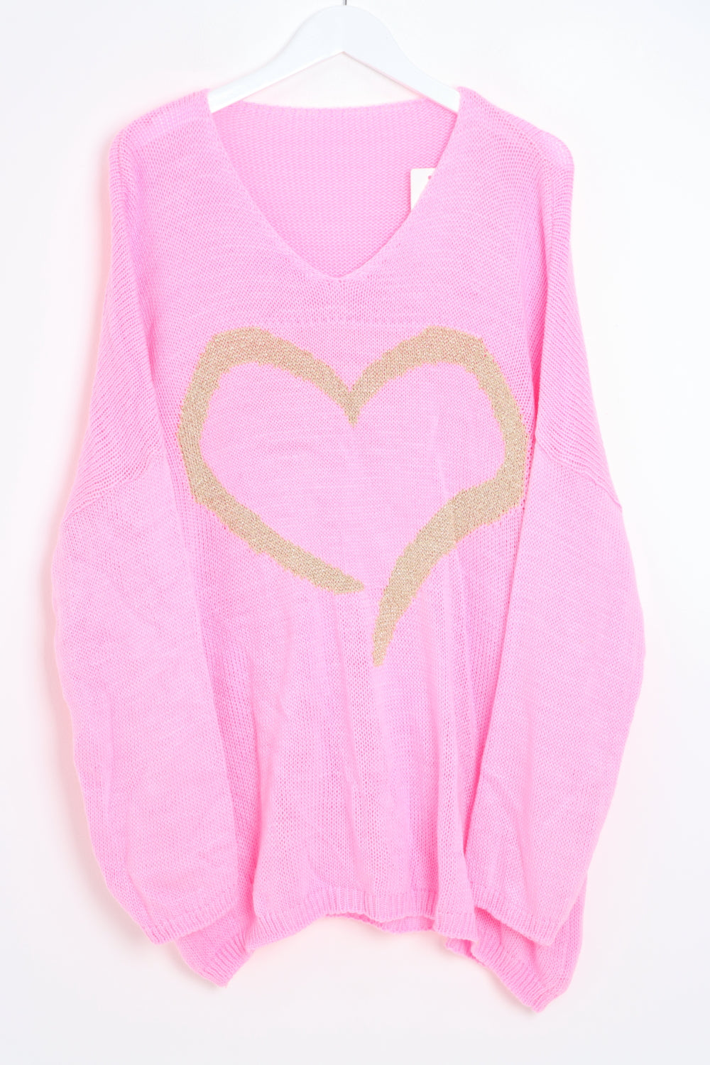 Glitter Heart Print Jumper Top