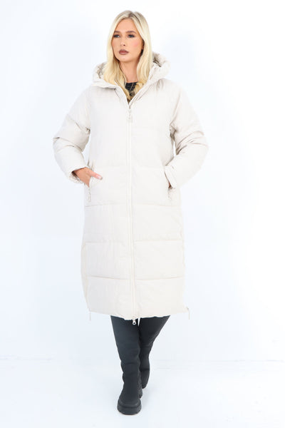 Padded Hooded Long Knee length Jacket