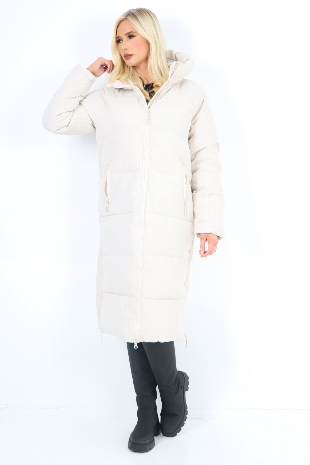 Padded Hooded Long Knee length Jacket