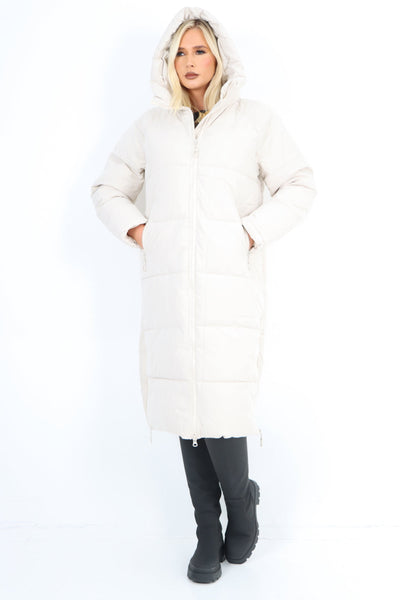 Padded Hooded Long Knee length Jacket