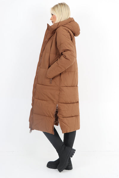 Padded Hooded Long Knee length Jacket