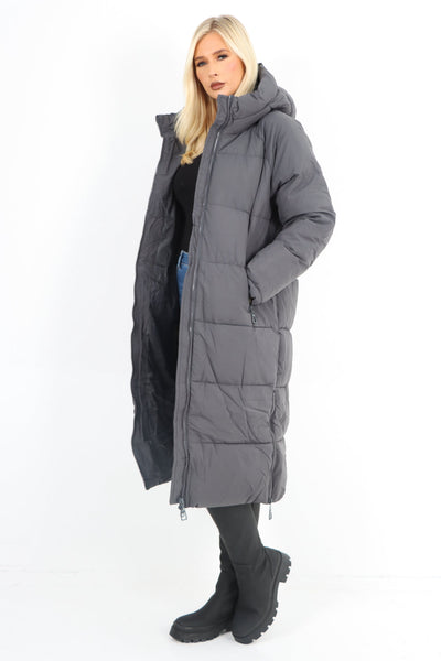 Padded Hooded Long Knee length Jacket